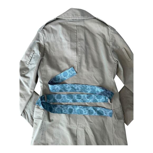 YSL Yves Saint Laurent Rive Gauche Y2K classic iridescent trench size 48/38 USA - Picture 14 of 17